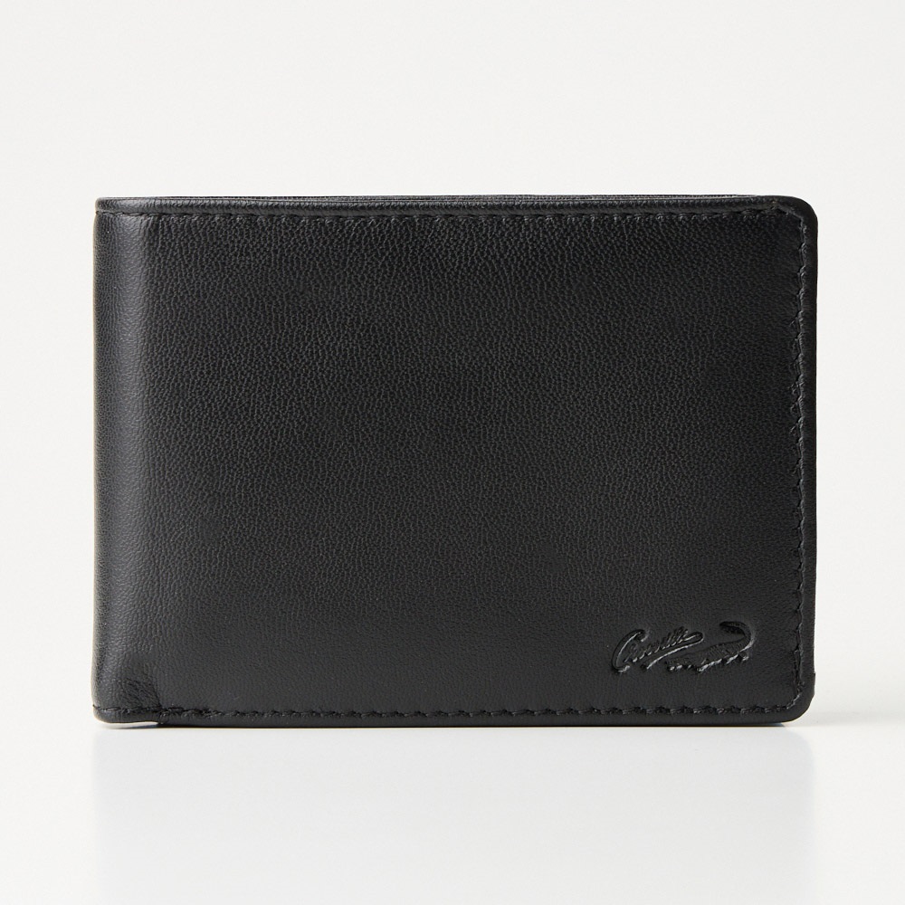 CROCODILE 本革 二つ折り財布 メンズ ゴートレザー 山羊革 ソフト