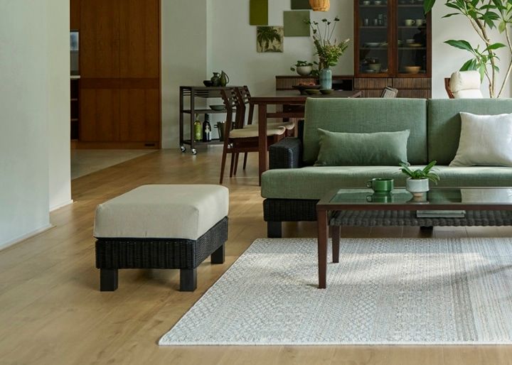 シン・ソファ オットマンv02 (ラタン) ～幅650mm・奥行450mm・使い勝手