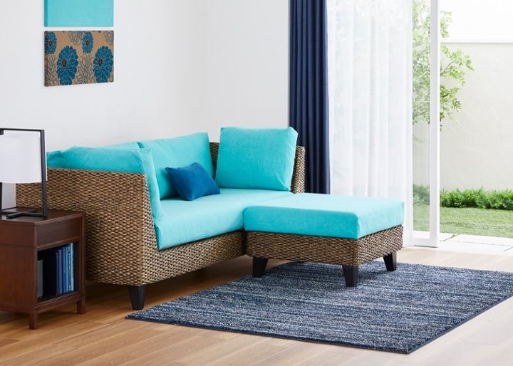 f a.flat ラン・コンパクトソファ オットマンラタン カバー2色 ラン