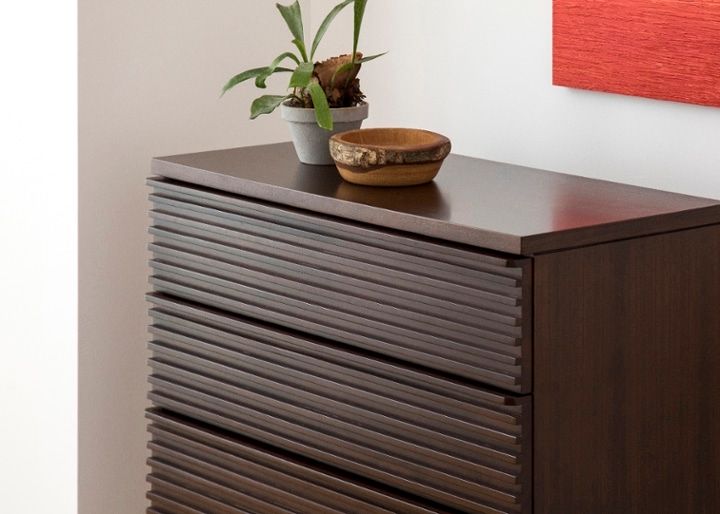 ルーバー・キャビネットv02 850 L ～チェスト～波から着想を得た横