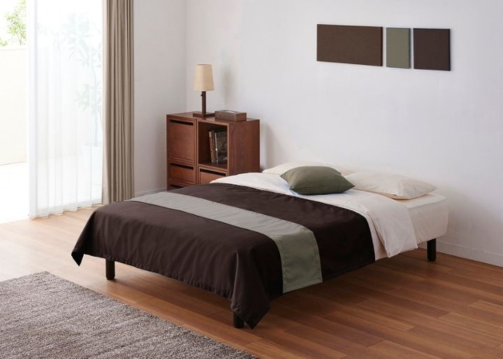 ベッドスプレッド＆スロー セット (ウッドブラウン)～～ | a.flat 風が