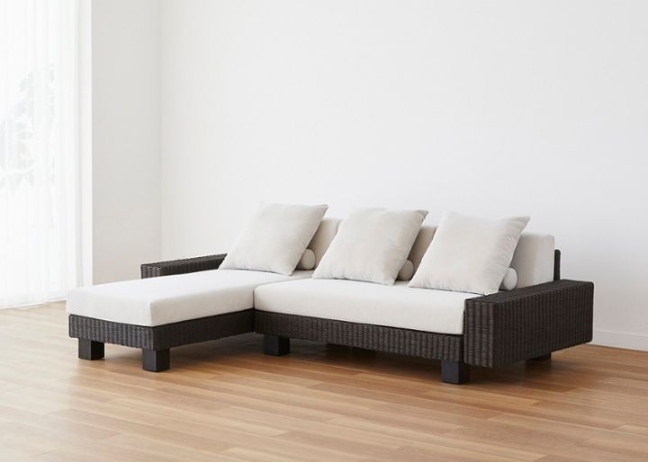 ケイ・ローソファ v01 カウチセット (ラタン)～床に近い暮らし