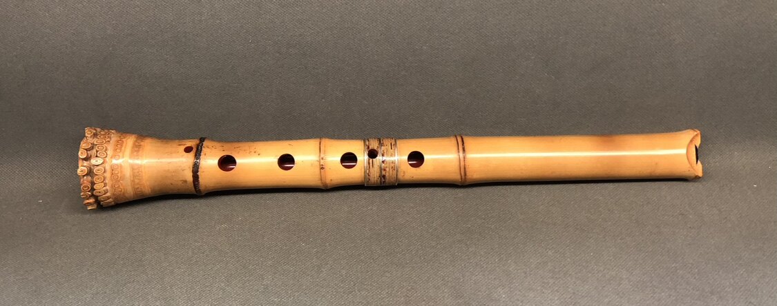 真山銘 琴古流 『尺八 銀三線』 ｜骨董品買取 緑和堂 在