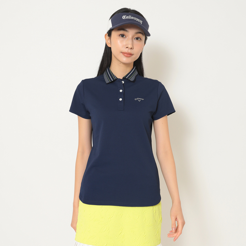 キャロウェイ レディース ゴルフウェア 半袖シャツ 秋 冬 オニカノコ