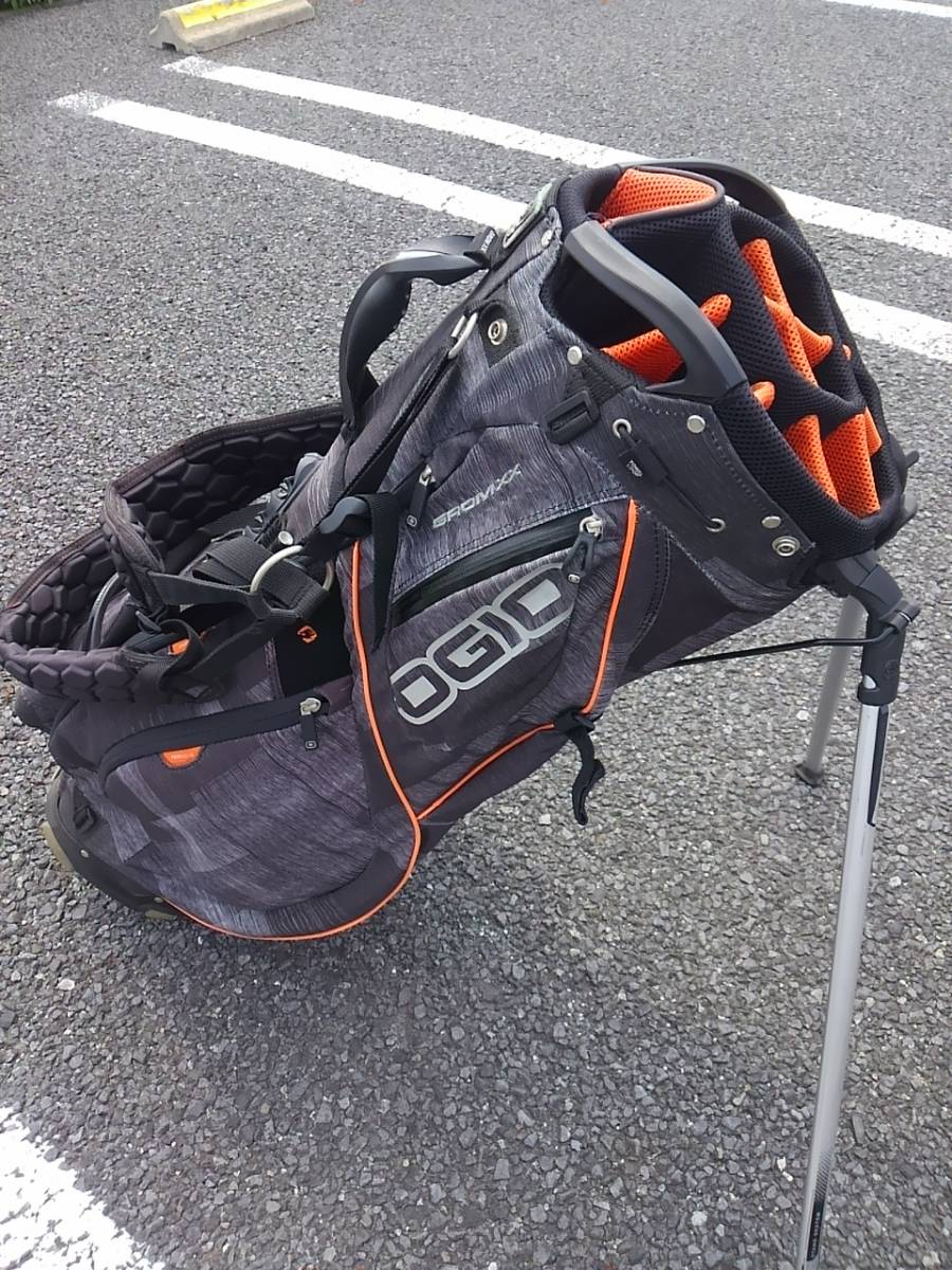 OGIO GROM スタンド式キャディバッグ 8分割 9.5型 レッド グロム OGIO