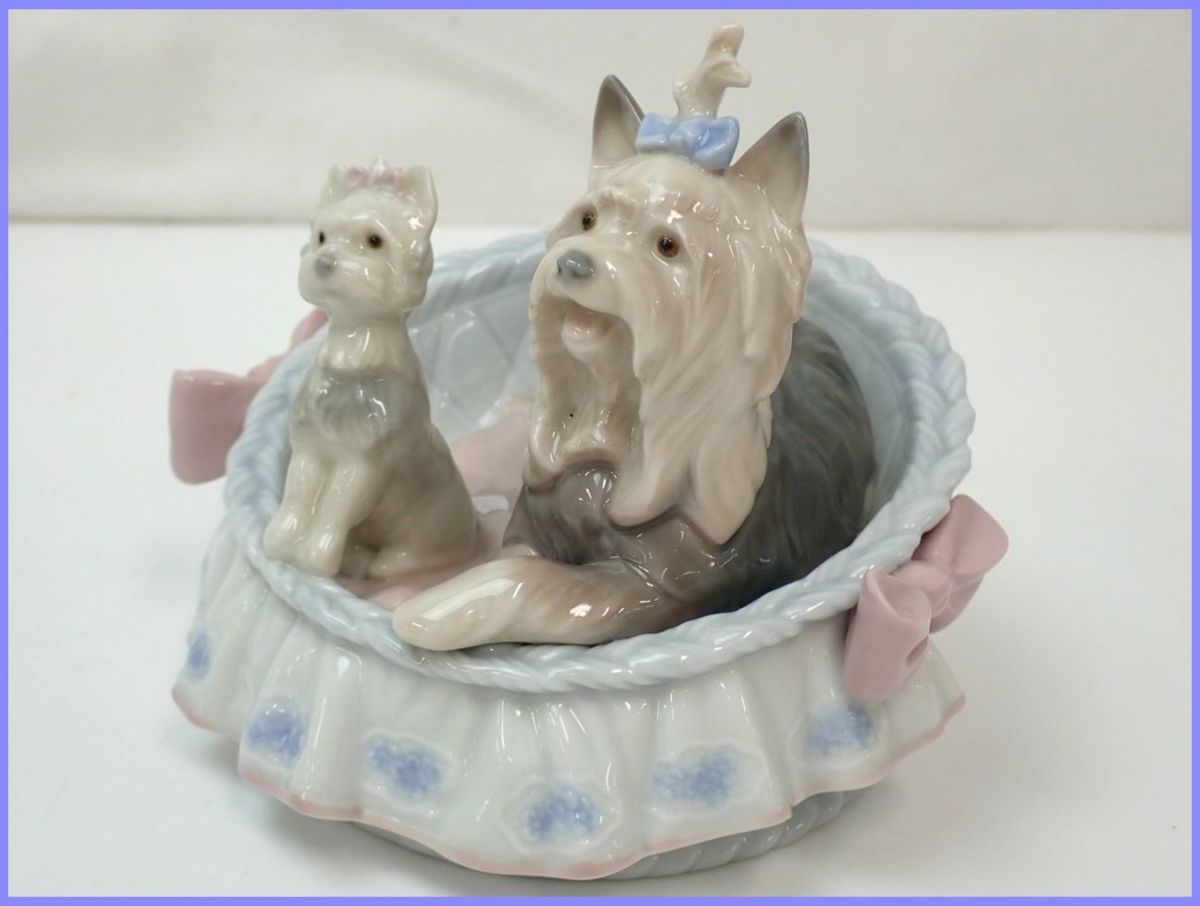 リヤドロ 犬「ここが好き」 #6469 ヨークシャテリア 廃盤 LLADRO