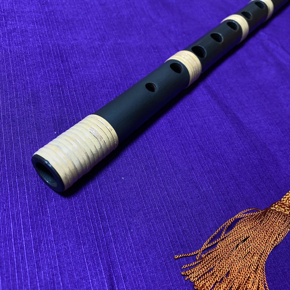 武道具 調律済み 護身具 鉄笛 鉄篠笛 六本調子 藤巻仕上 全鋼製