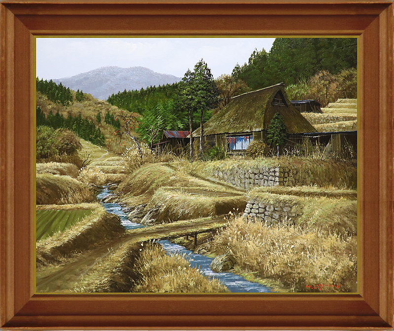 油絵 10号 茅葺き屋根 imgrc0080496454.jpg