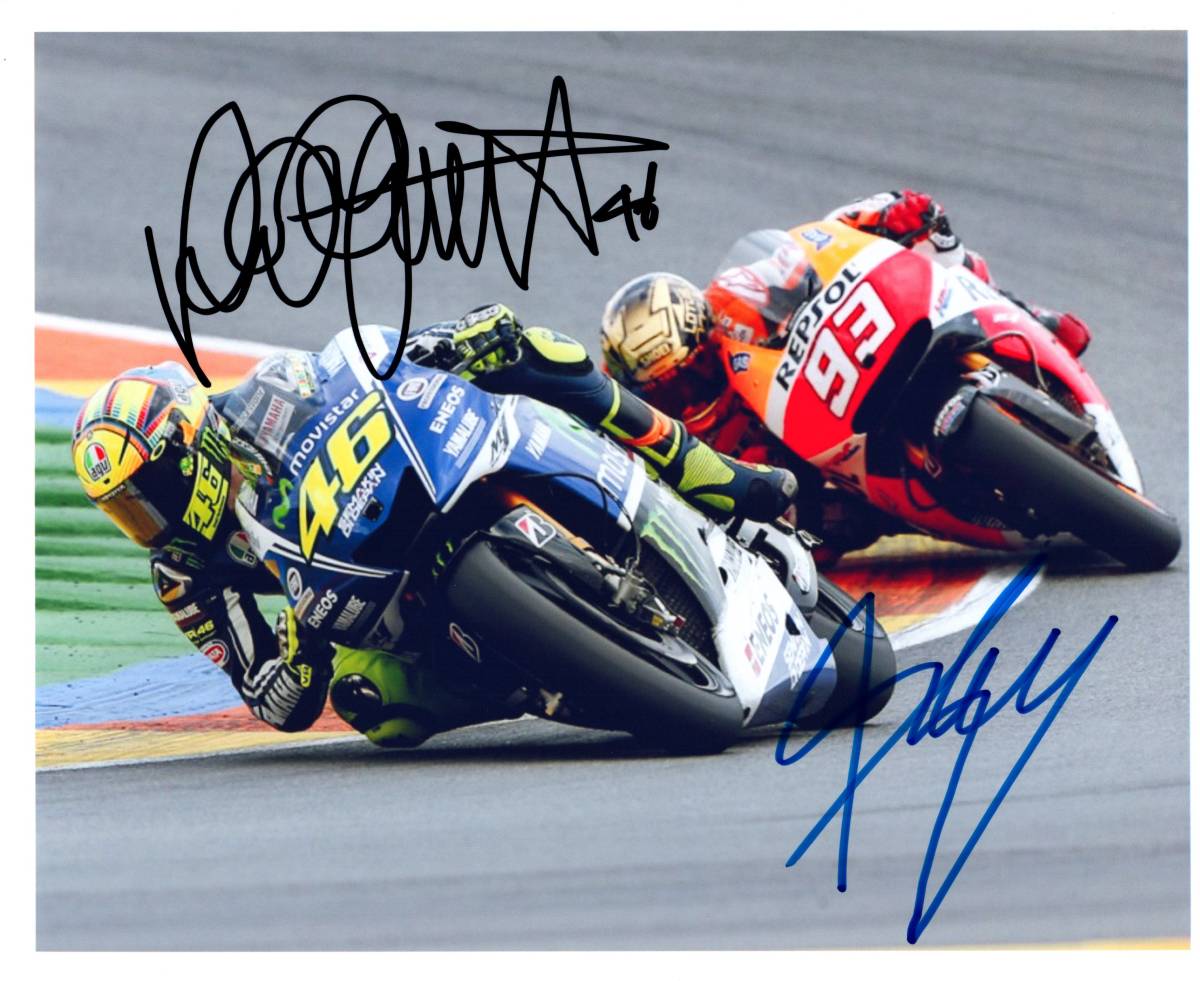 YAMAHA バレンティーノ・ロッシ サイン入りポスター Amazon.co.jp