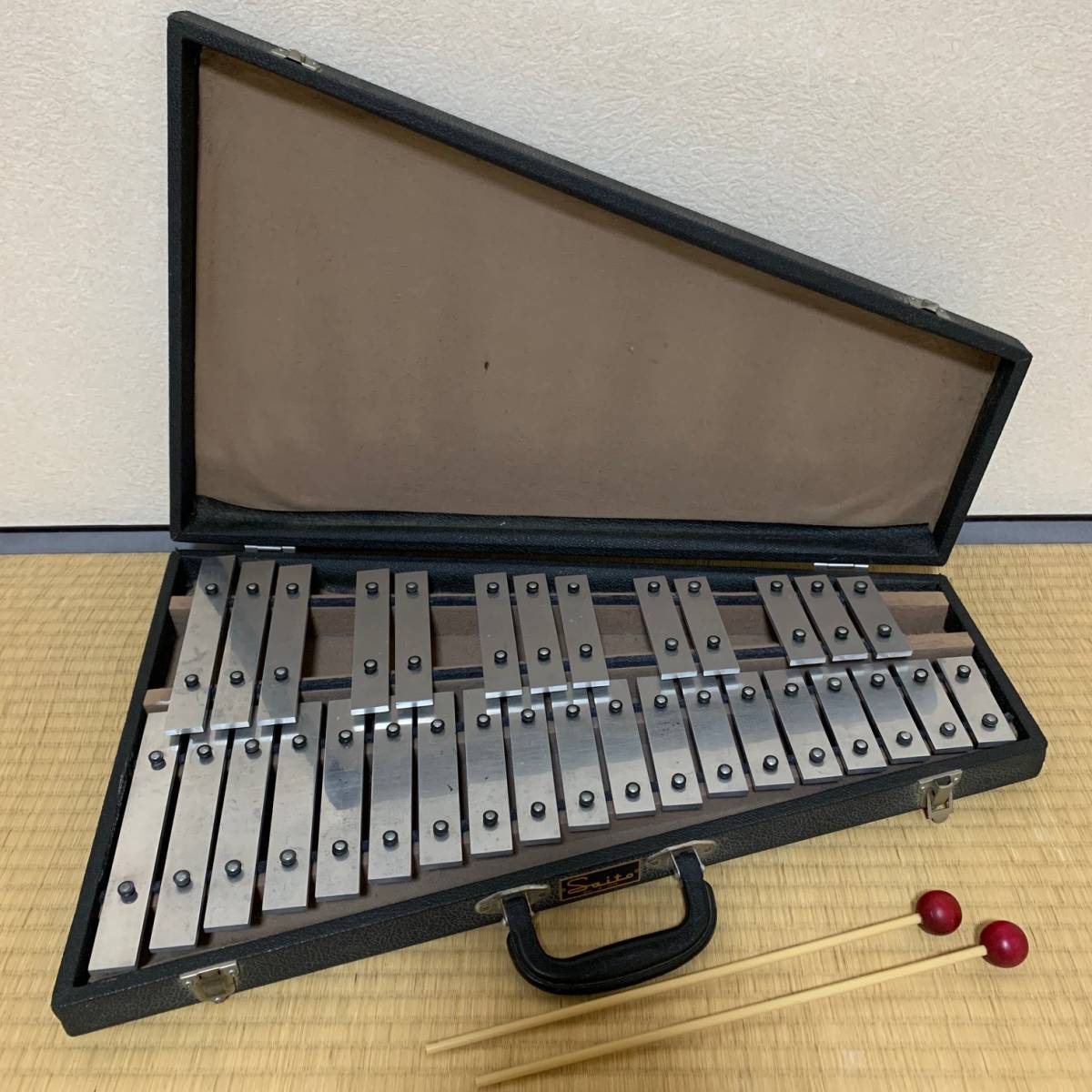 Saitoグロッケン 鉄琴 ハードケース マレット付 サイトウ 【公式通販】