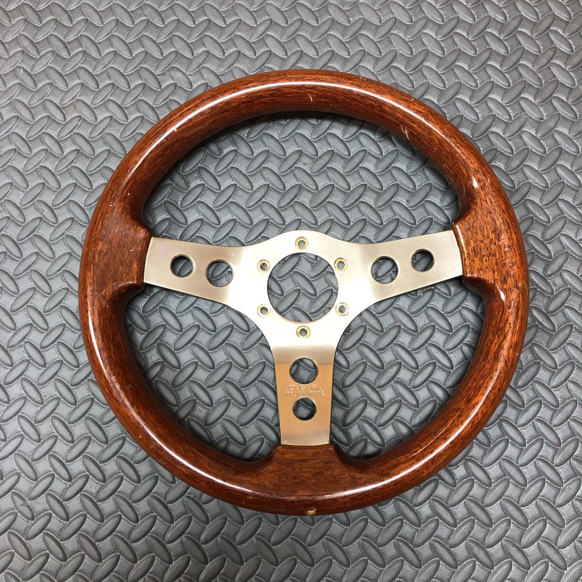 oba オバ ウッド ステアリング 30パイ 丸穴 旧車 当時物 オバ 30パイ 丸