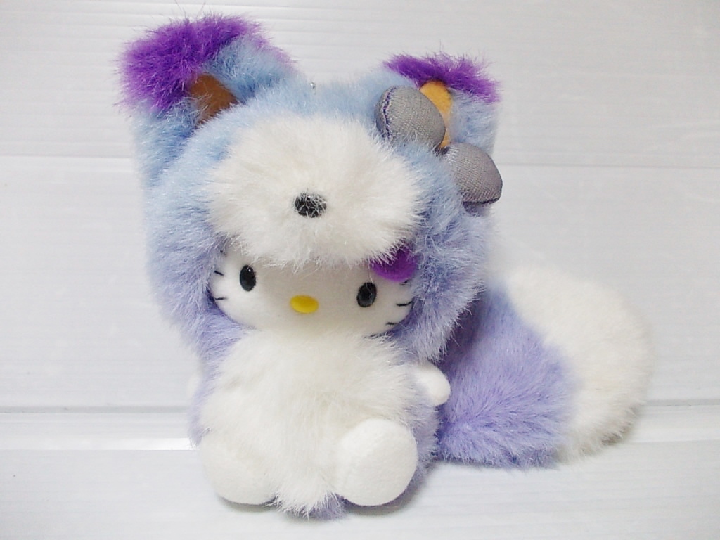 北海道限定 2004年製キティちゃん着ぐるみぬいぐるみ ラベンダー