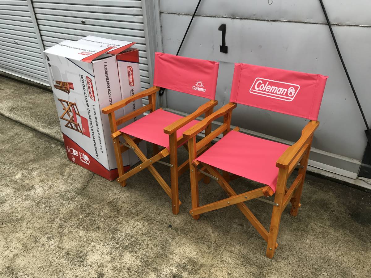 テーブル・チェア・ハンモック Coleman WOOD CHAIR CLASSIC STRAWBERRY