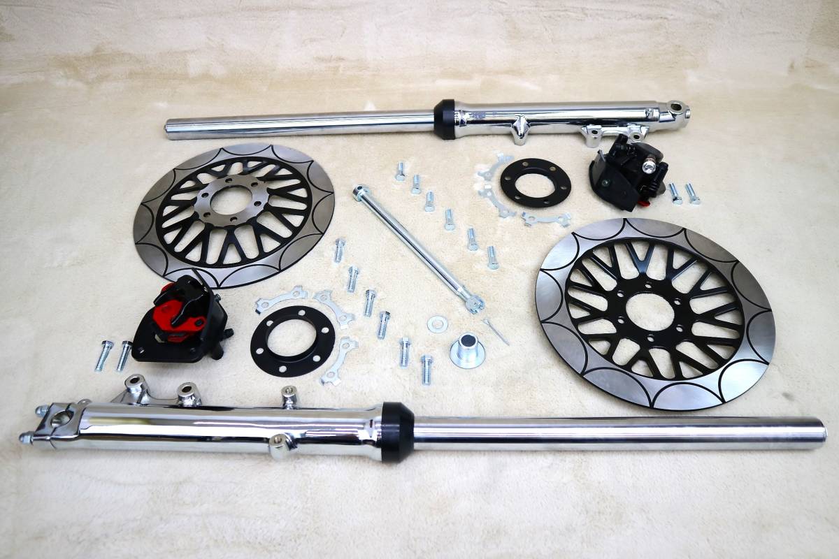 gs400純正タイヤ付きホイルダブルフロント、ディスクはシングル gs400