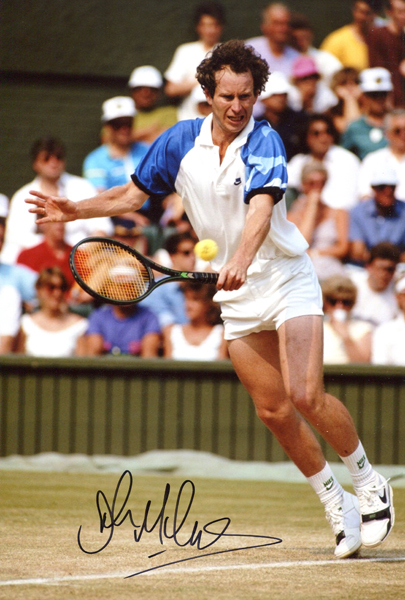 男子テニス チャンピオン 証明書付 ジョン・マッケンロー 直筆サイン