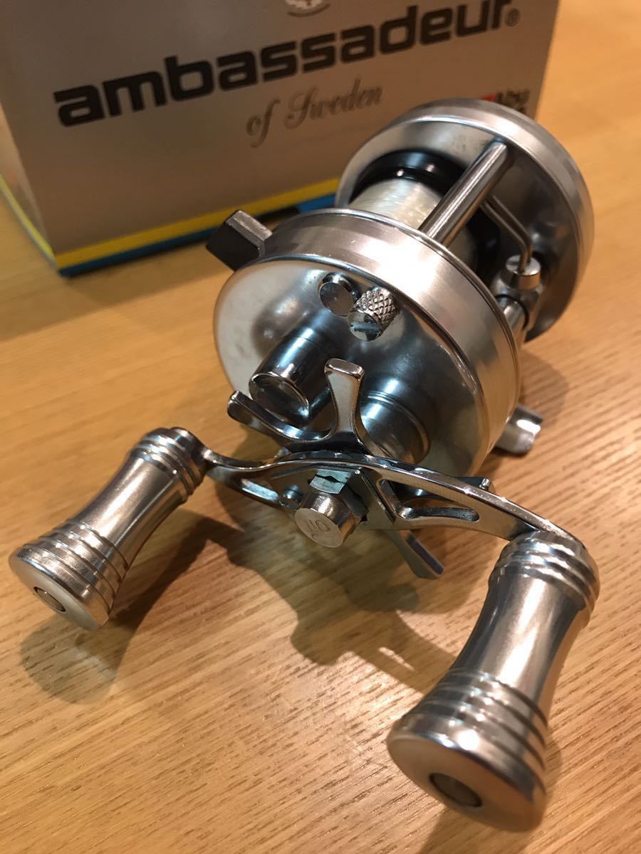 美品】アンバサダー2500CI シルバー ￼カスタムショートハンドル