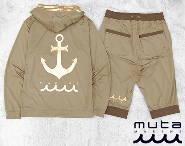 美品 ムータマリン Muta MARINE アンカープリント 上下セットアップ