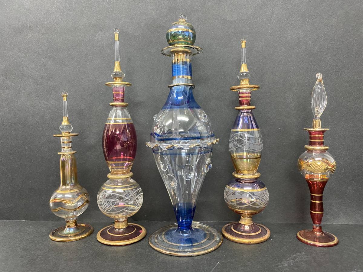 イタリア ムラーノ ベネチアンガラス ミルフィオリ 香水瓶 ヴェネチア