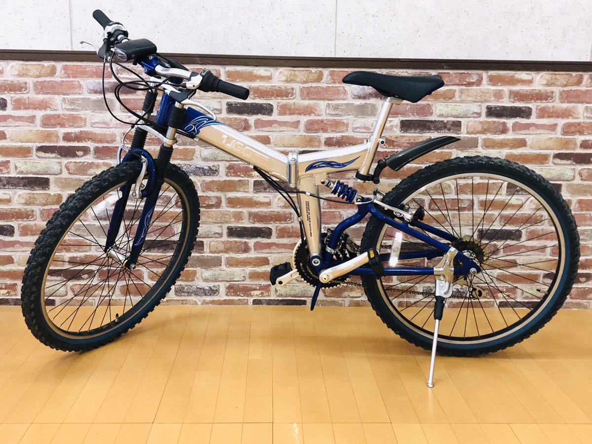 UGO 片山右京モデル マウンテンバイク 青 折りたたみ式 UGO 片山右京