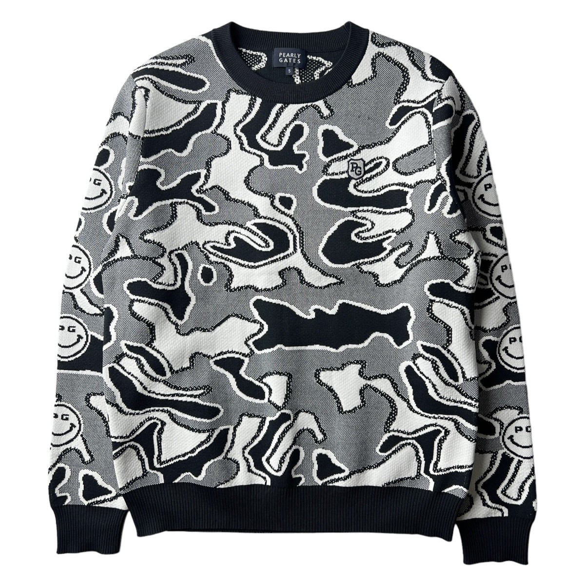 PEARLY GATES 迷彩柄ニットパーカー サイズ5 PEARLY GATES 迷彩柄ニット