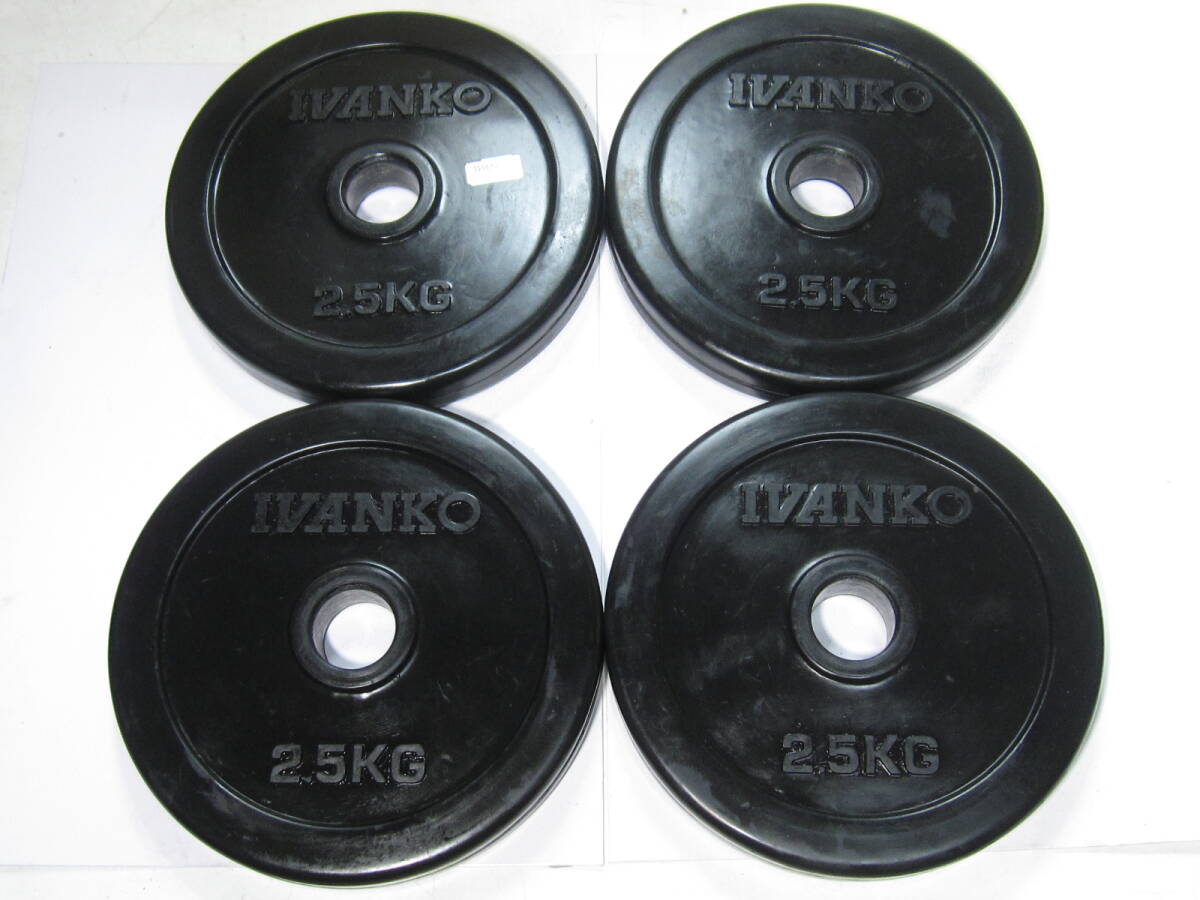 IVANKO 5kgプレート 4枚 28mm 用 IVANKO 5kg 4枚 ラバーダンベル