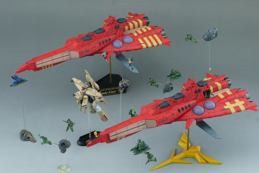 機動戦士ガンダム逆襲のシャア ネオジオン ムサカ5番艦 完成品 1/1700