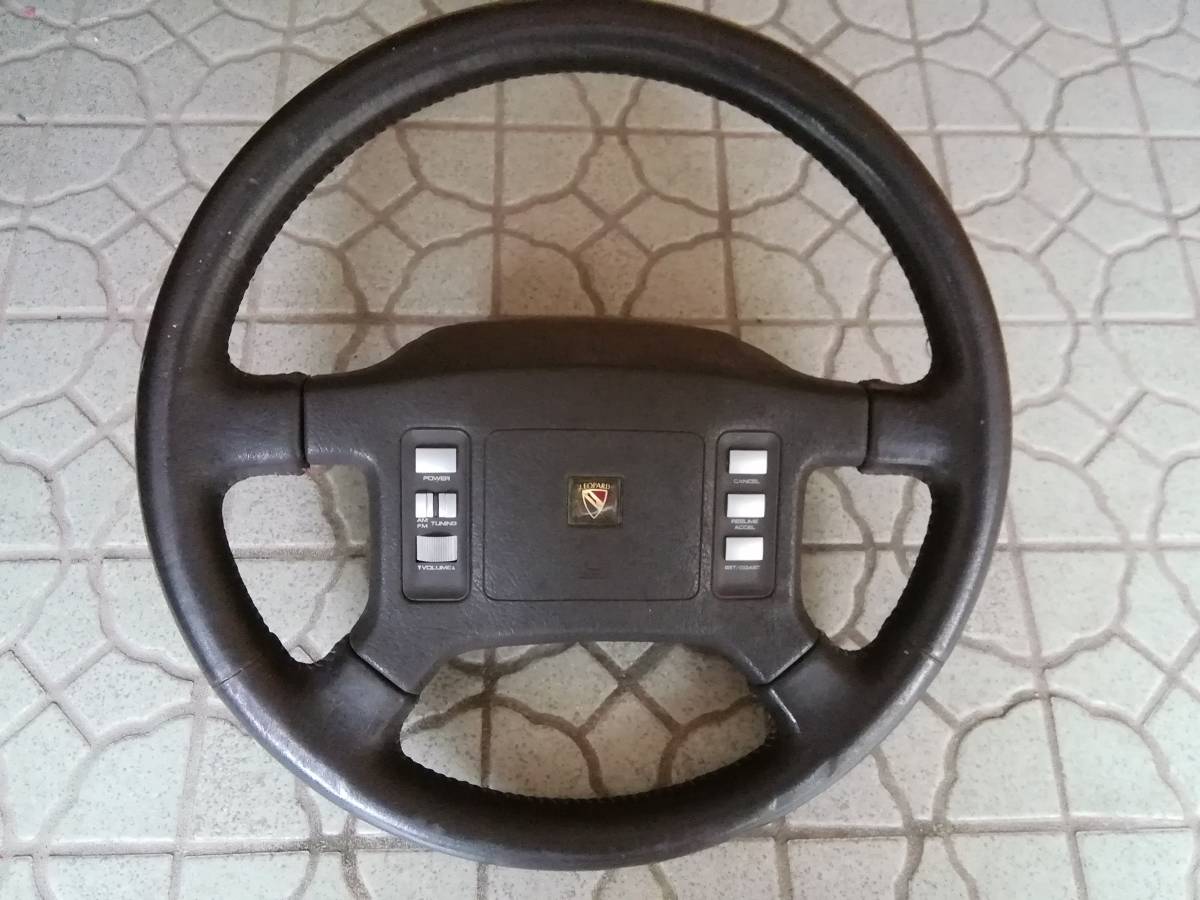UF31 レパード 後期型 純正ステアリング ブラウン 光通信 UF31