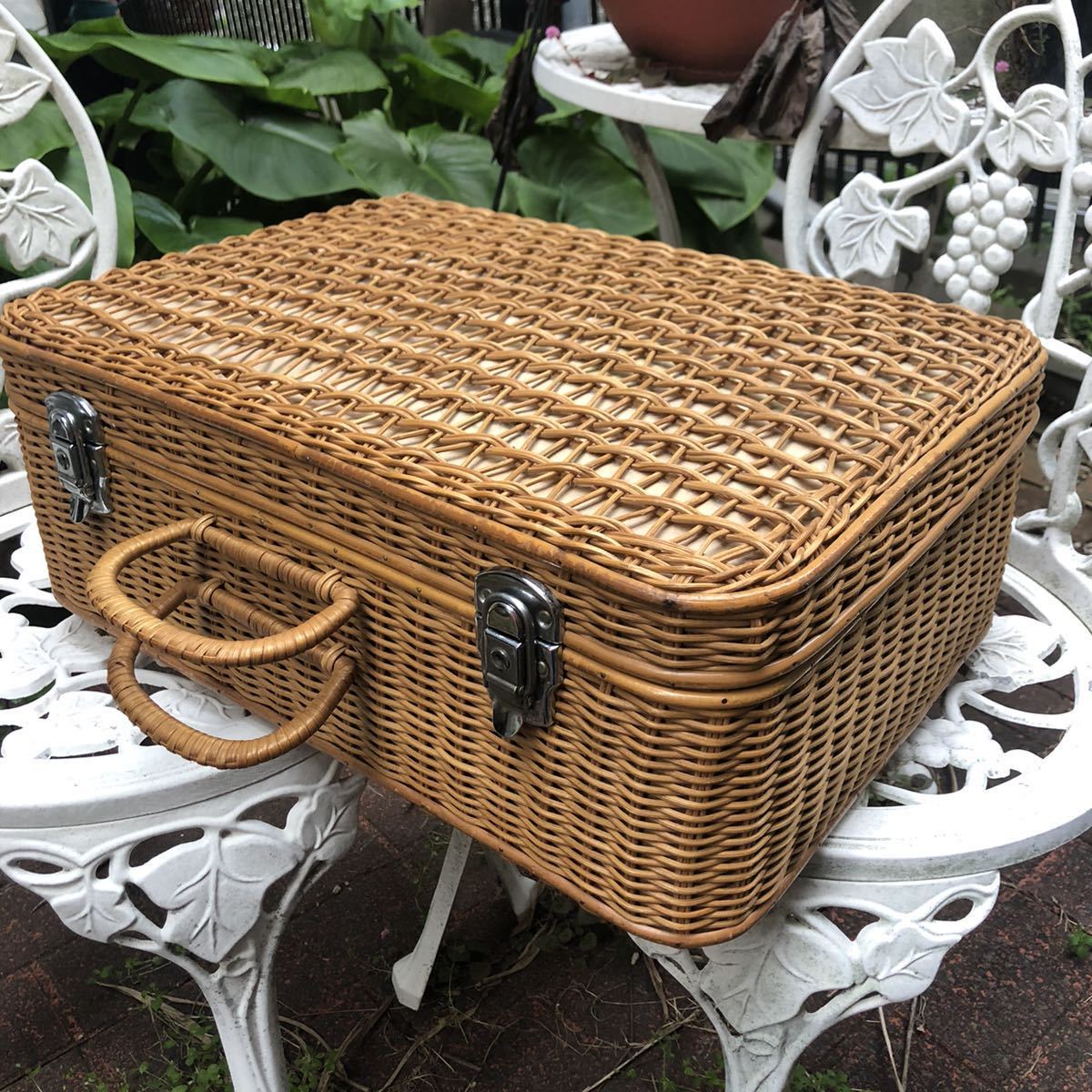 最終価格 希少 当時物 ラタン ピクニック バスケット 最終価格 希少