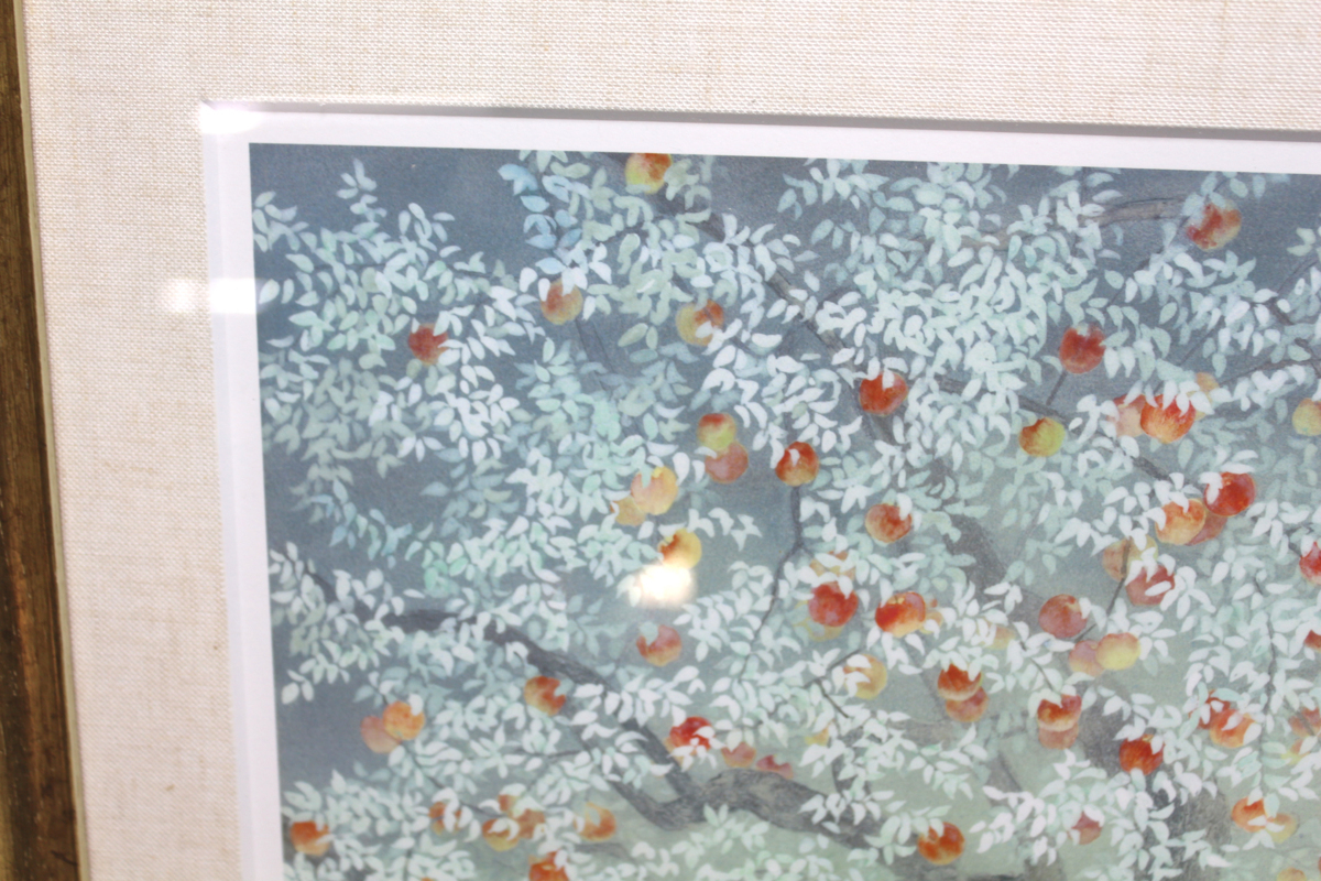 ☆11-2008】□中古□野地美樹子 林檎の古木 アーカイバルプリント＋手