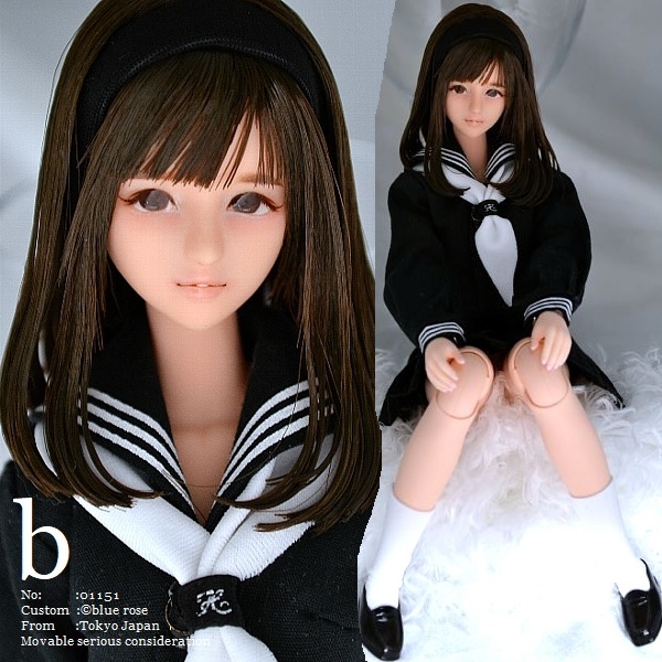 新品】*blue rose*1/6カスタムドールヘッド+限定NEWボディ(26㎝)+