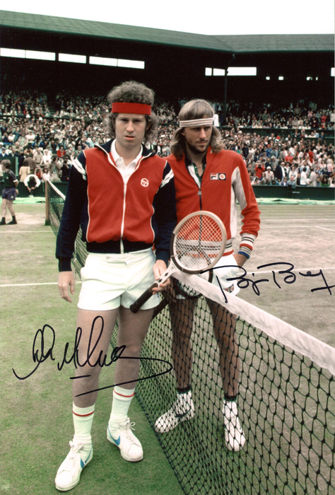 未使用】ジョン・マッケンロー ＆ ビョルン・ボルグ 直筆サインフォト