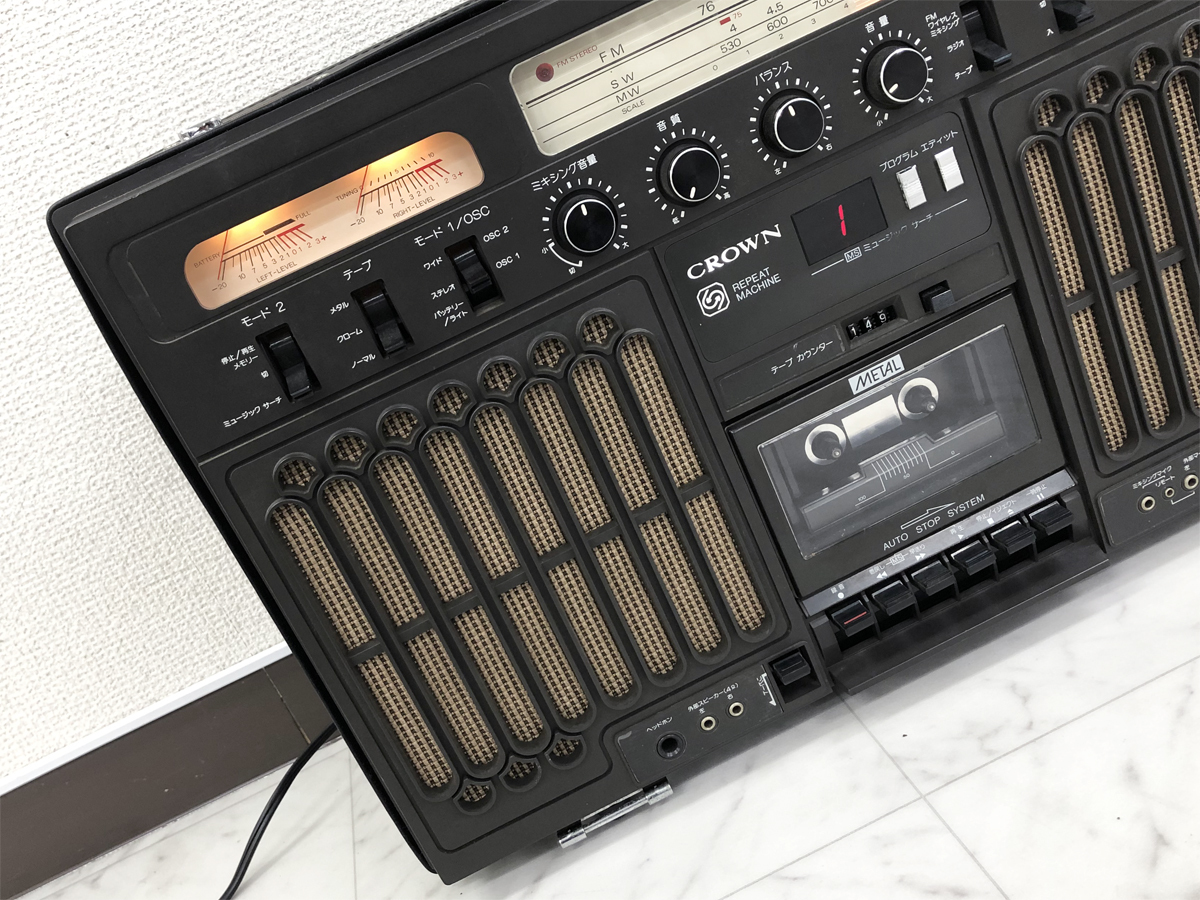 昭和レトロ】CROWN(クラウン)RX-2000 アタッシュケース型ラジカセ 昭和