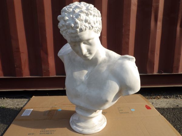 k126○Yokohama OKA 石膏 ヘルメス 石膏像 胸像 ヘルメス像 デッサン