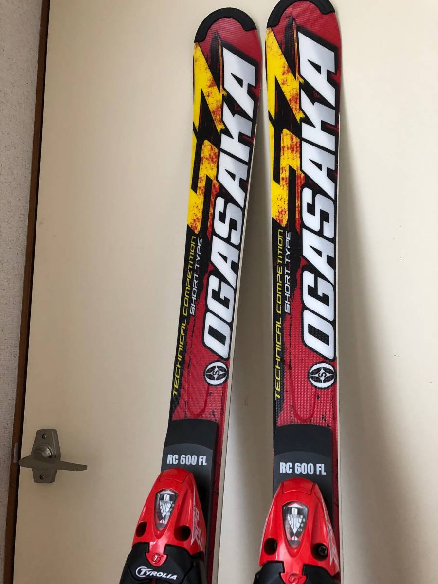 OGASAKA スキー板 『覇』Keos 160cm 赤黒 + 紫スキー用ポール オガサカ