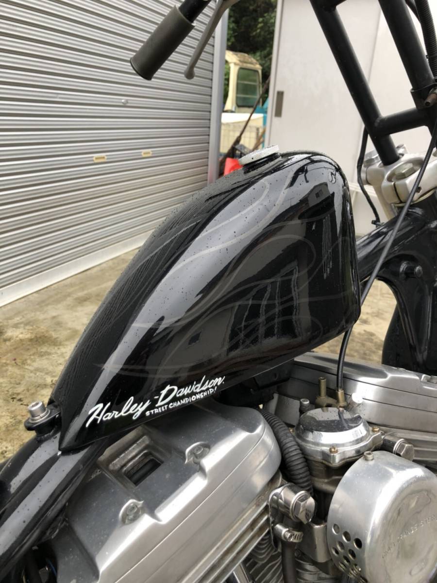 中古】 美品 ハーレー スポーツスタータンク クレイジーオレンジ 黒の