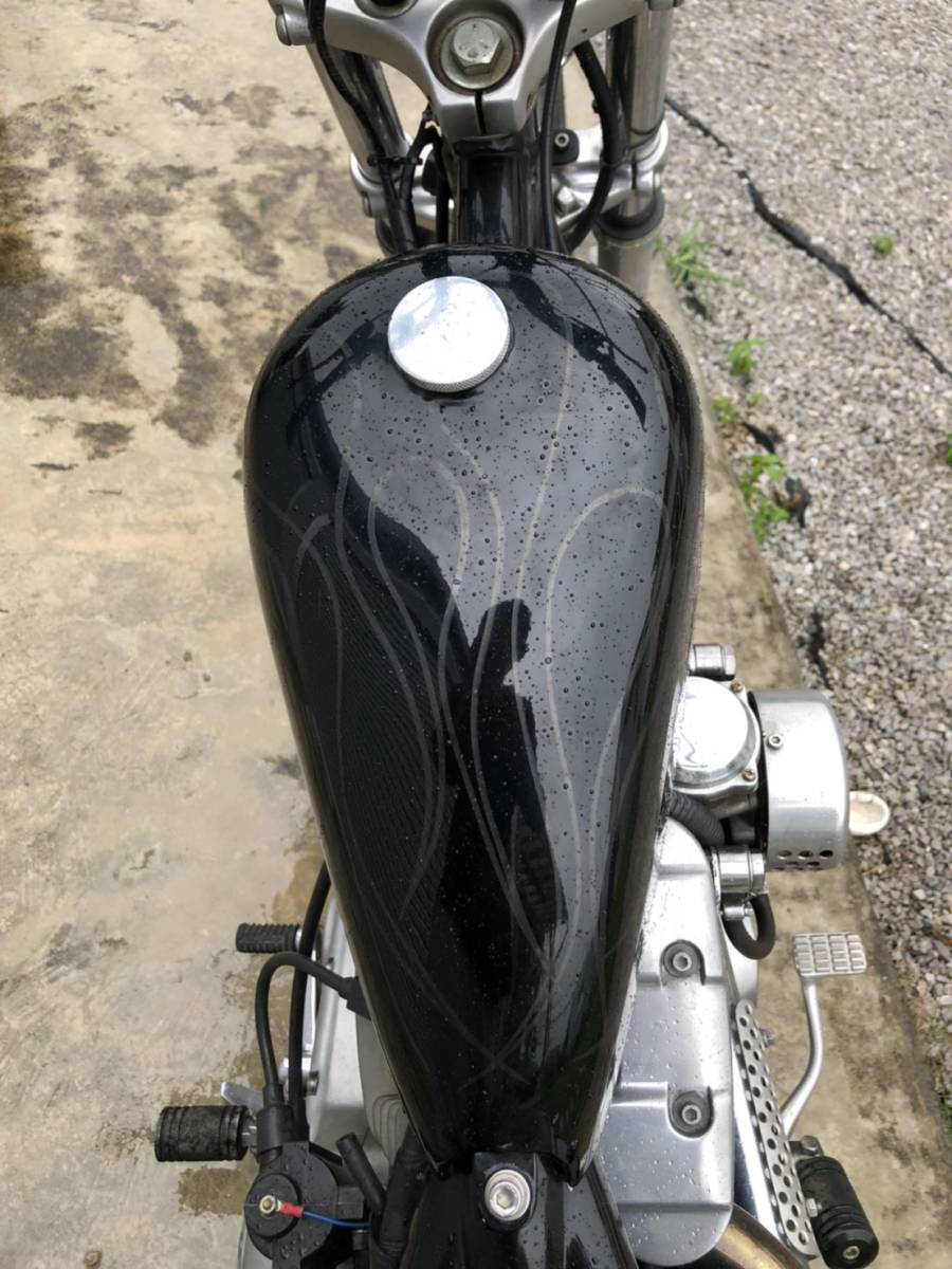 中古】 美品 ハーレー スポーツスタータンク クレイジーオレンジ 黒の