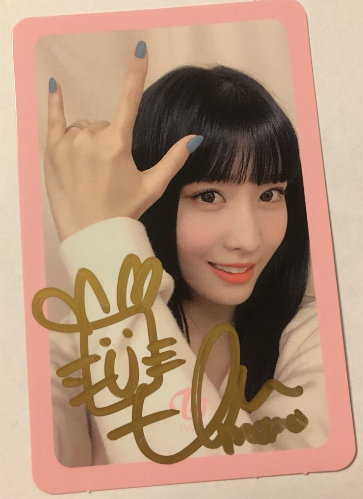 TWICE モモ 直筆サイン入り ポラロイド TWICE モモ what is love? 直筆