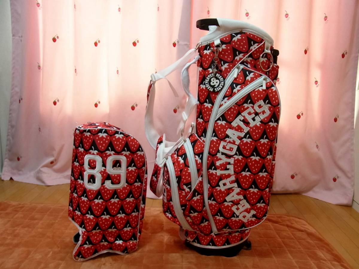 パーリーゲイツ いちご柄 ゴルフバッグ 89 おまけ付き パーリーゲイツ