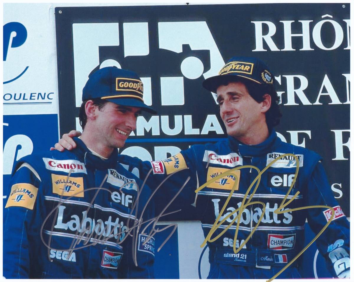 デーモンヒル直筆サインウィリアムズルノー1993 証明書付き
