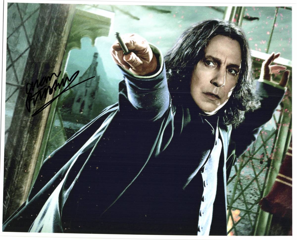 アラン・リックマン 直筆サイン入り写真 ハリー・ポッター セブルス