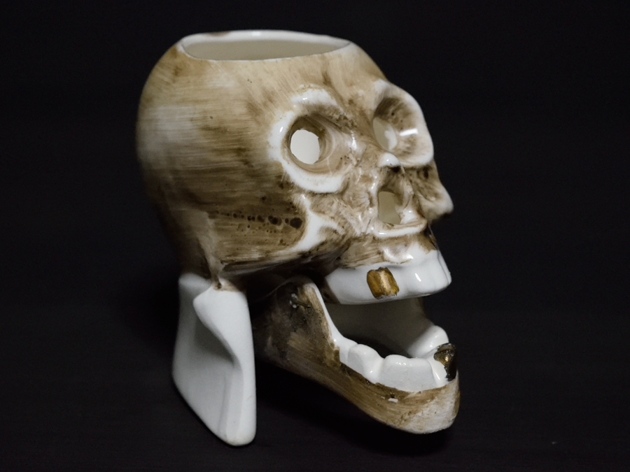 40s 50s ビンテージ スカル 髑髏 骸骨 灰皿 蛇 ガイコツ バネ脚 レア