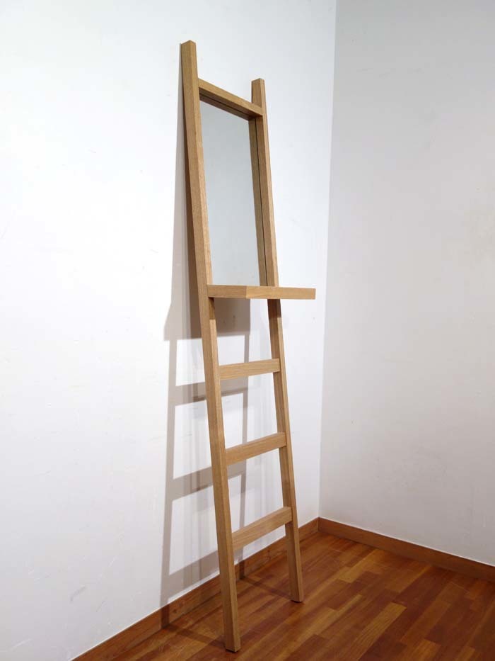 IDEE イデー LADDER MIRROR ラダーミラー タモ無垢材 縦長ミラー 姿見