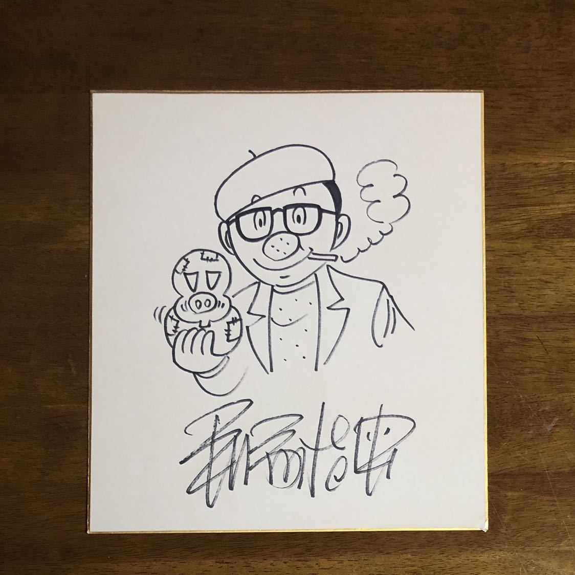 手塚治虫 手描きイラスト入りサイン色紙 2026年最新】サイン色紙 手塚