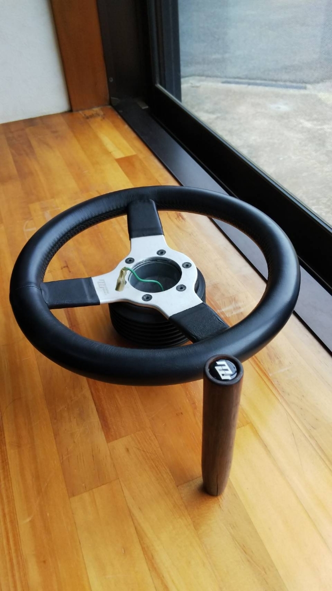 新品 小径 ステアリング 加工品 Φ29街道レーサー 水野ワークス 当時物