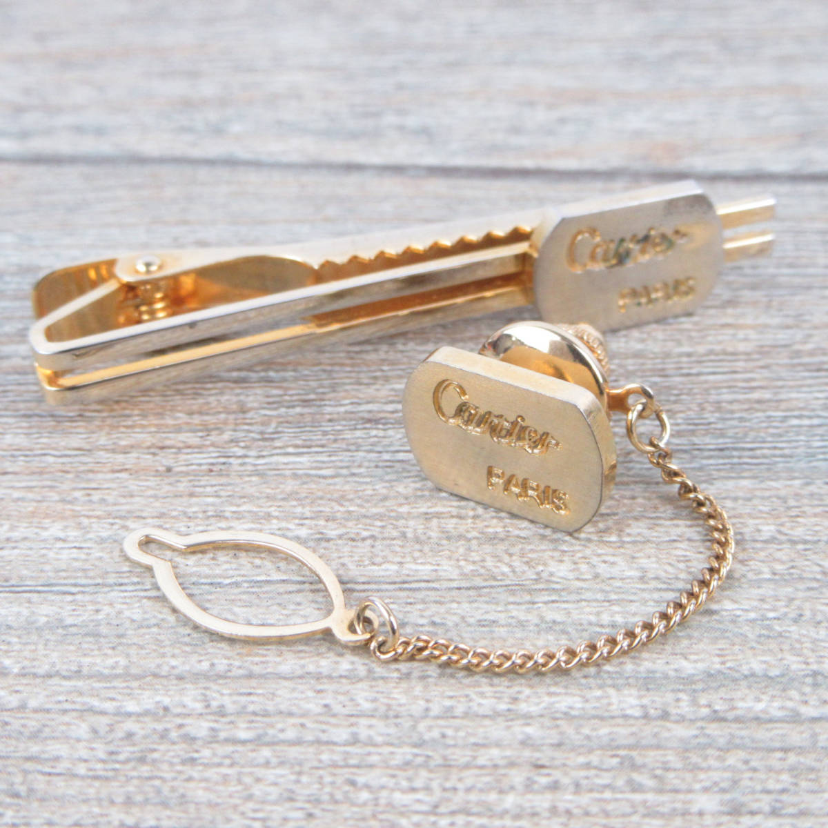 正規美 正規美 カルティエ ヴィンテージ 2Cロゴネクタイピン 金