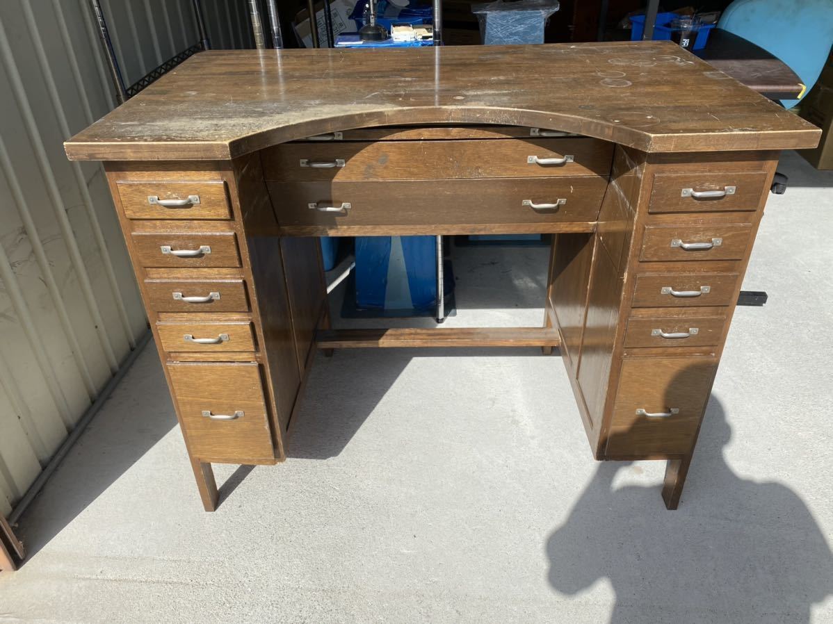 彫金工具 両袖 彫金机 ジュエリーデスク 両袖 中古作業台 小次郎 彫金作業