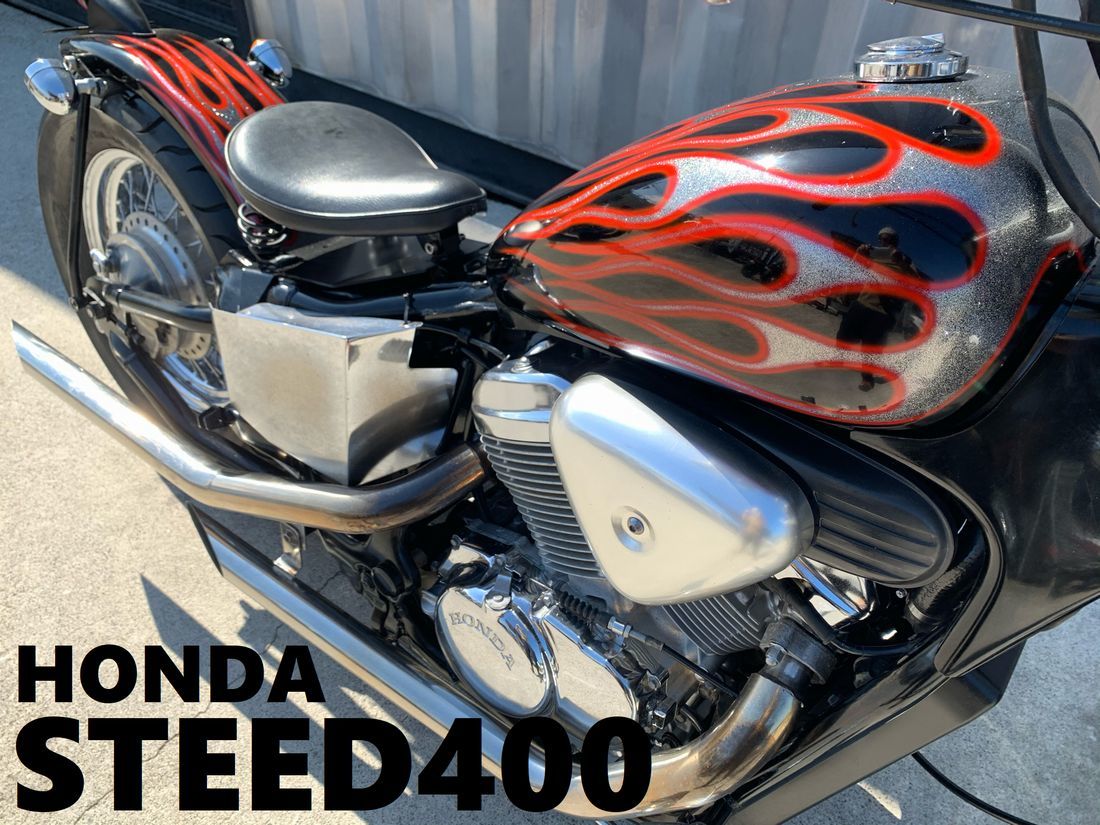 個性派 ワイルドカスタム スティード400 ファイヤーパターン