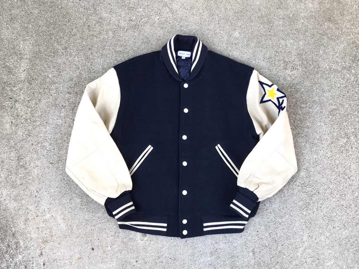 美品 非売品 DISNEY BB on FLET'S レザー切り替えウールスタジャン 170