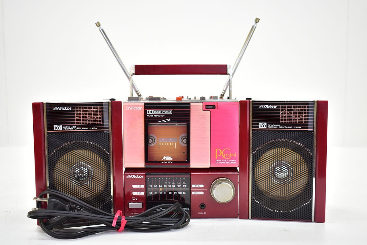 ジャンク Victor ラジカセ ポータブルコンポ PC-R100 ビクター PC-R100