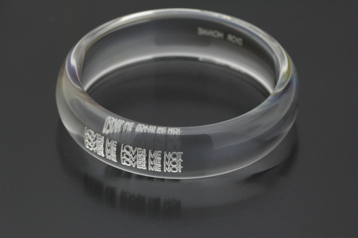 美品】DIOR HOMME ディオールオム クリア アクリル バングル 美品